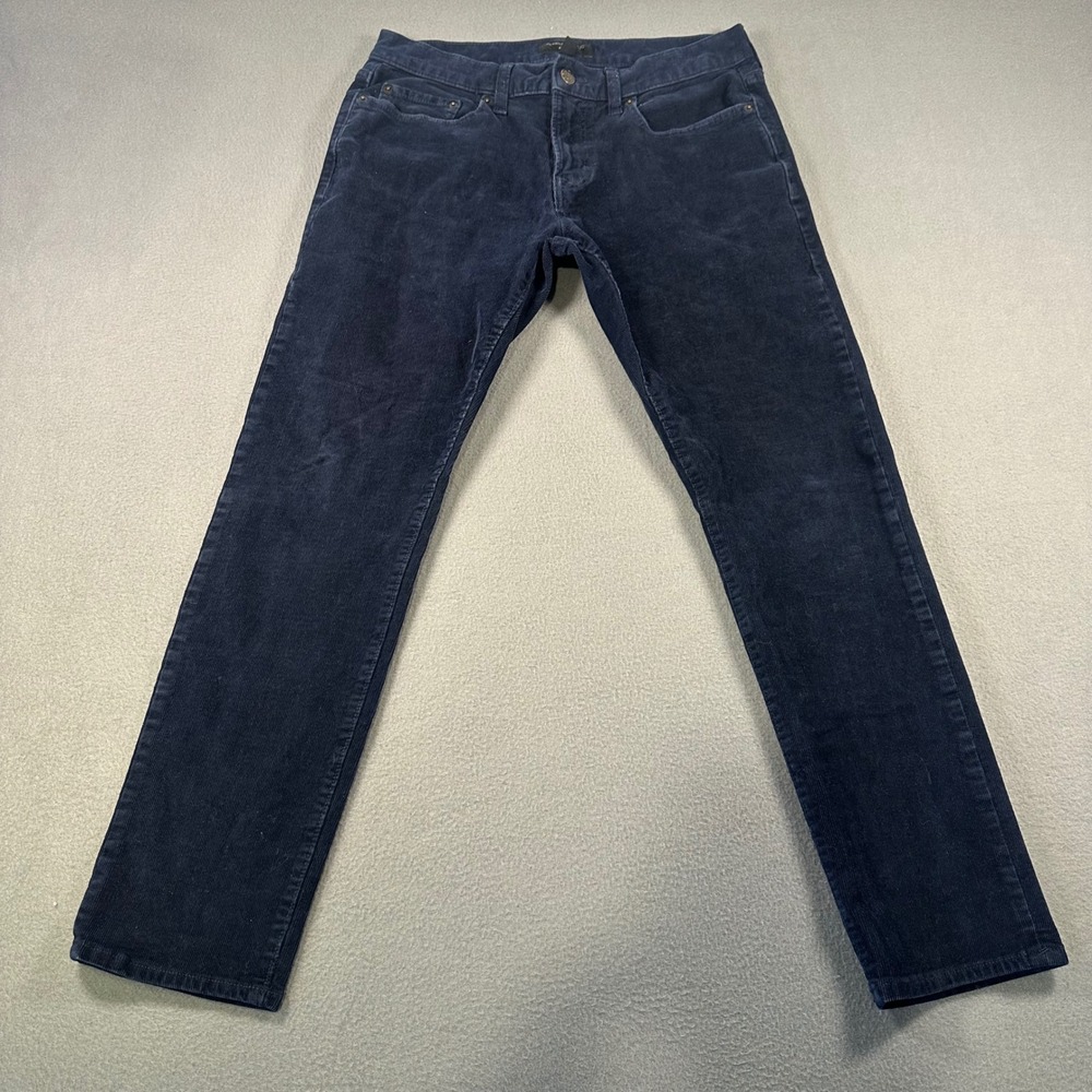 Banana Republic Mens Slim Fit Corduroy Pants Navy Blue 30x30 Stretch Wale